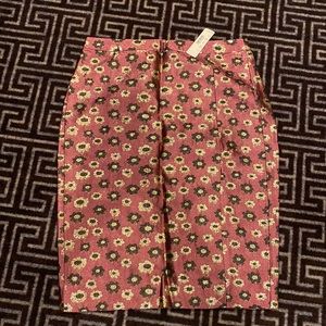 JCREW knee length pencil skirt in size 4. NWT
